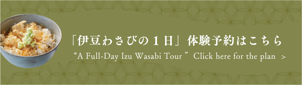 「伊豆わさびの1日」体験予約はこちら｜A Full-Day Izu Wasabi Tour. Click here for the plan
