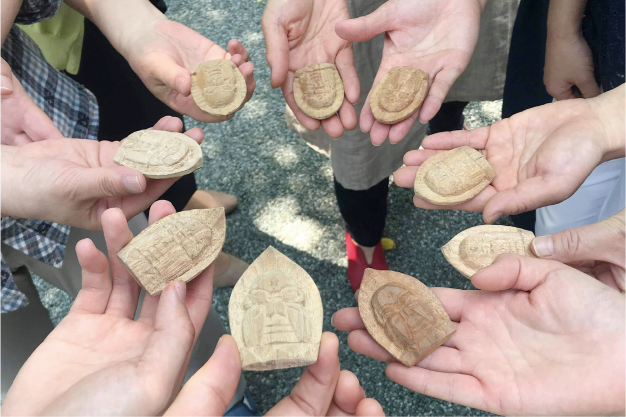 お地蔵様のお守り作り体験|The experience of making goodluck chairm of JIZO STATUE wood carving